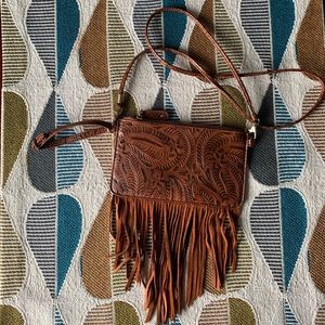 Boho Leather purse/clutch